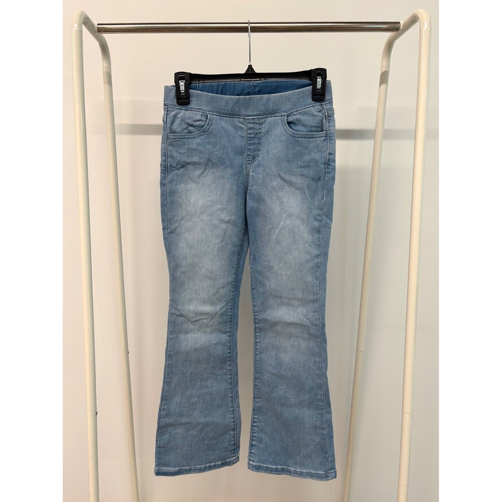 Cat & Jack Girls Flare Jeans Light Wash Pull On Denim Pants Size 12